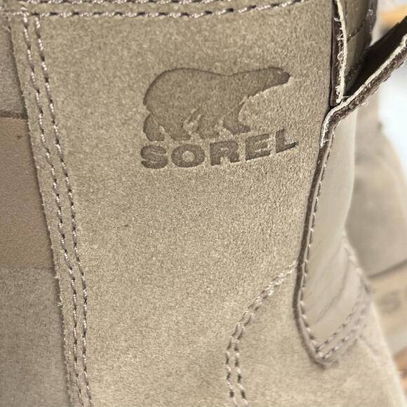 Sorel Joan Boots Women's Size 10 Tan Leather Suede Combat Waterproof Now Lace - Picture 6 of 14